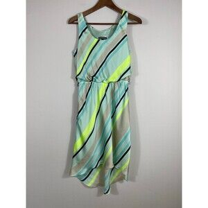 Express Cool Striped High-Low Sleeveless Dress – Small